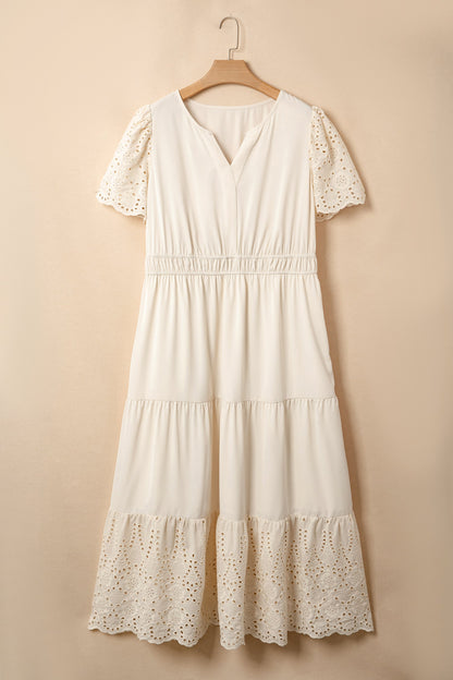 Eyelet Patchwork Dress