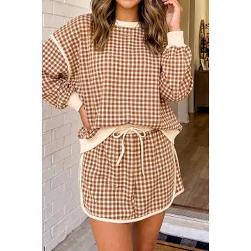 Gingham Oversized Set