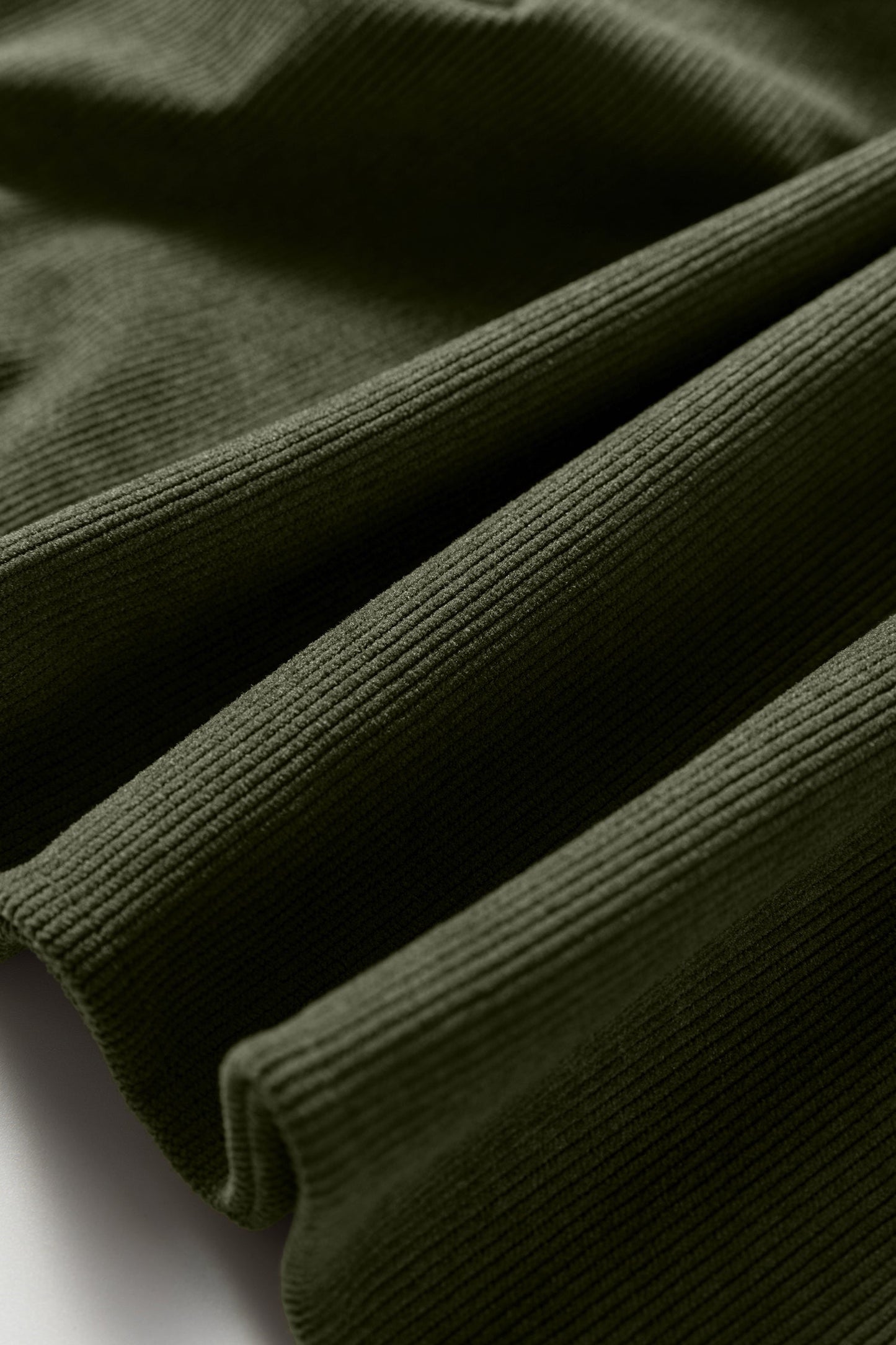 Scallop Detail Pleated Corduroy Dress