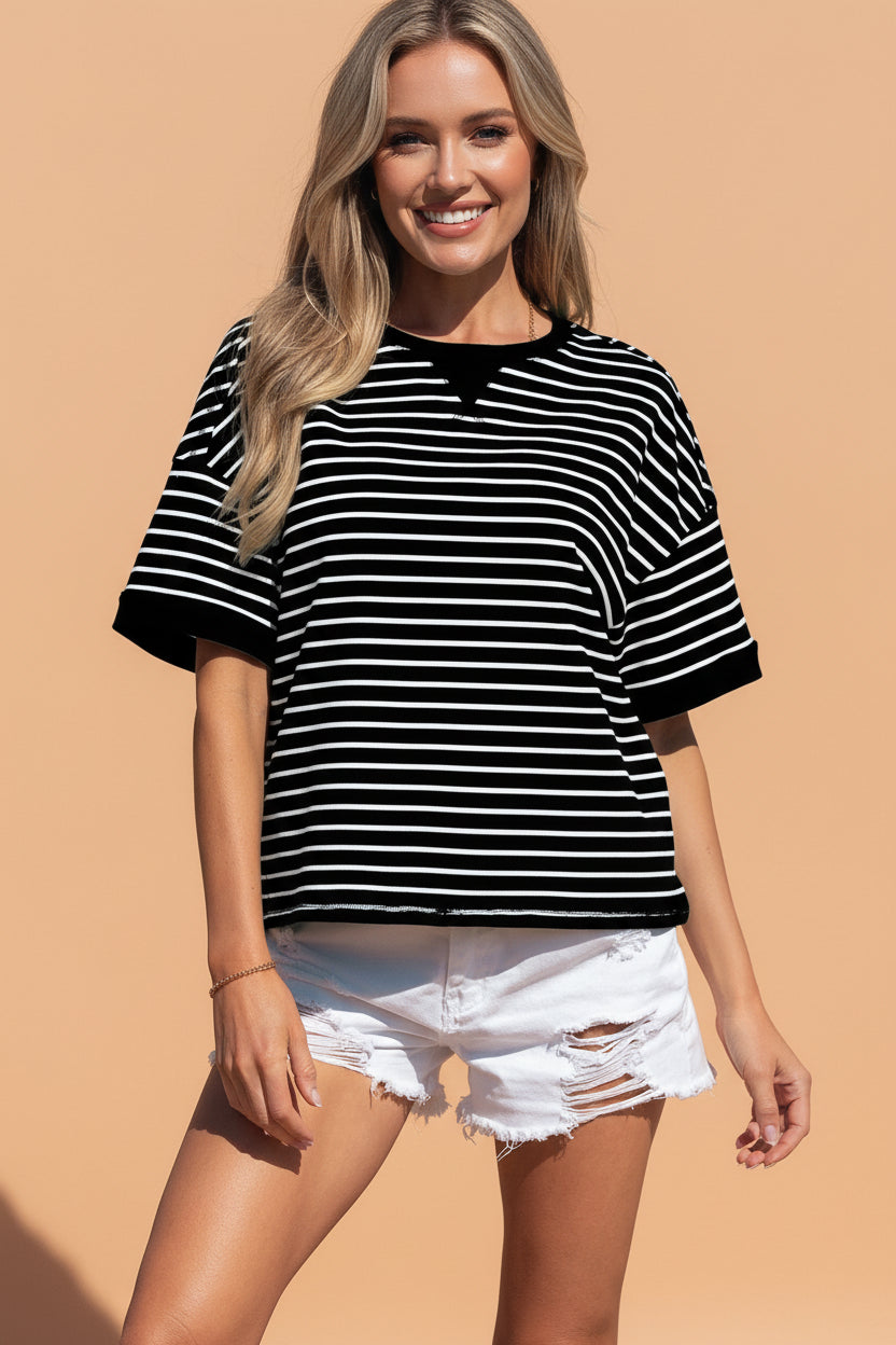 Stripe Ribbed Tee