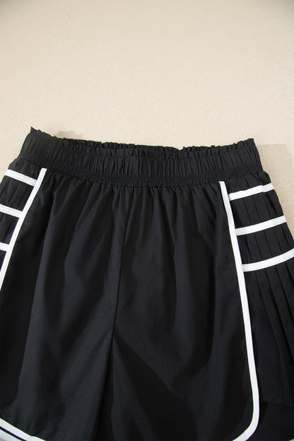 Pleated Activewear Shorts
