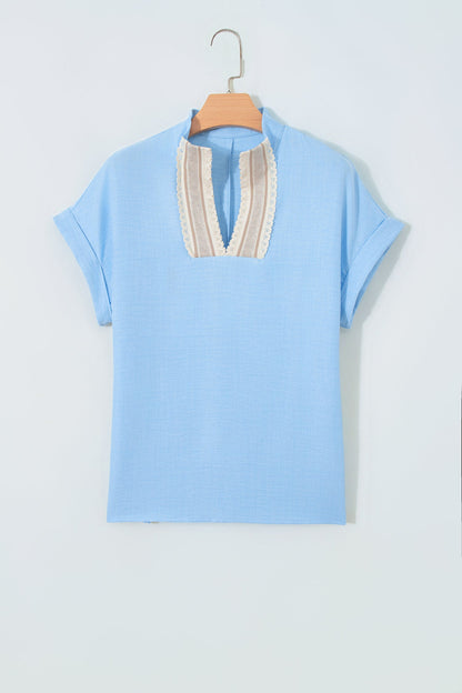 Lace Trim Blouse