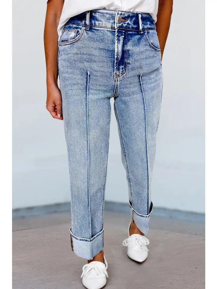 Seamed Cuff Jeans