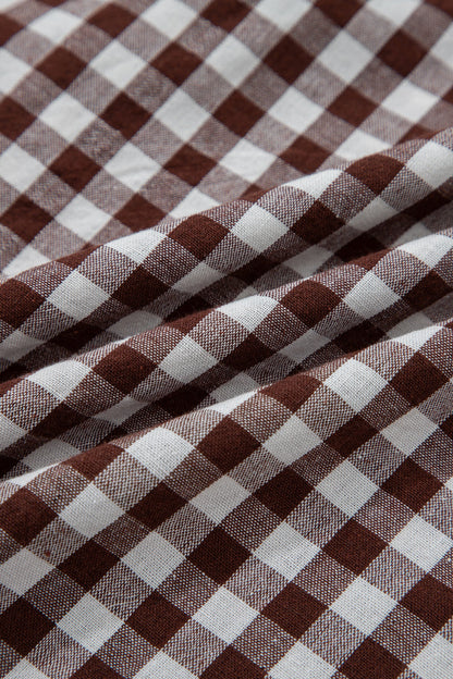 Gingham Zipped Maxi Dress