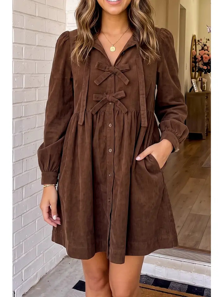 Sweetheart Corduroy Dress