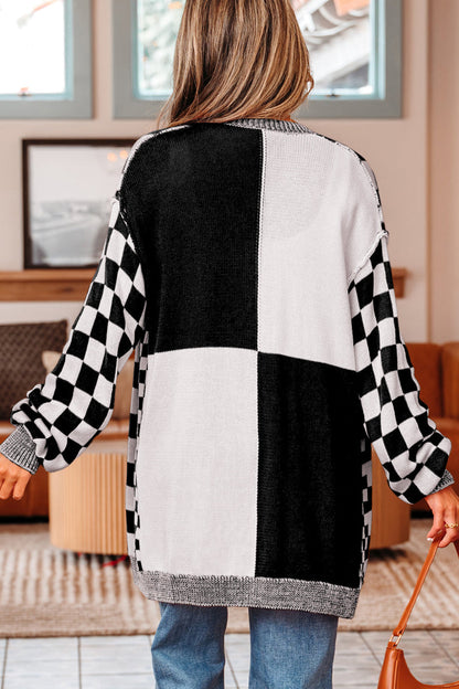 Checker Cardigan