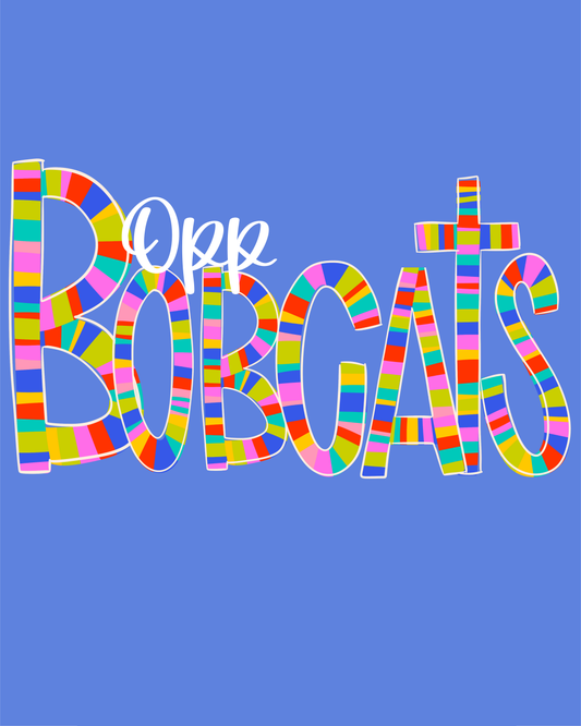 Custom Bright Stripe Font Tee