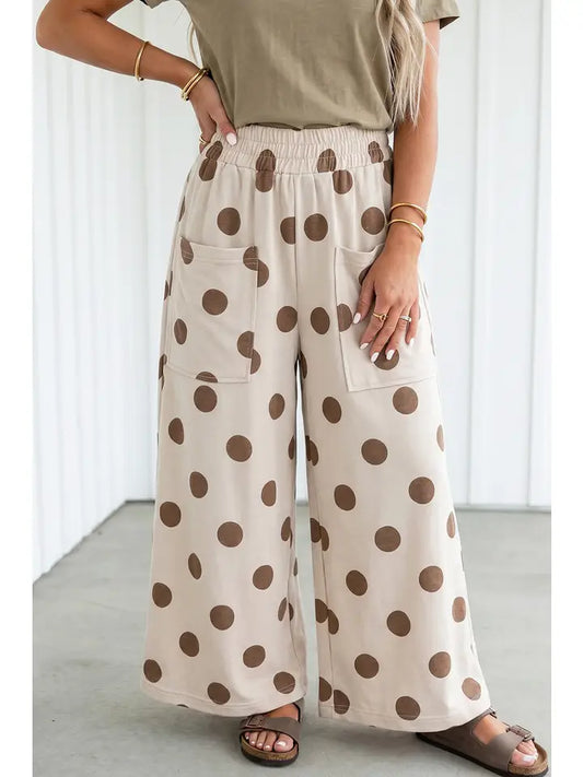 Polka Dot Wide Leg Pants