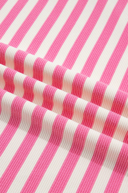 Stripe Contrast Patchwork Tee