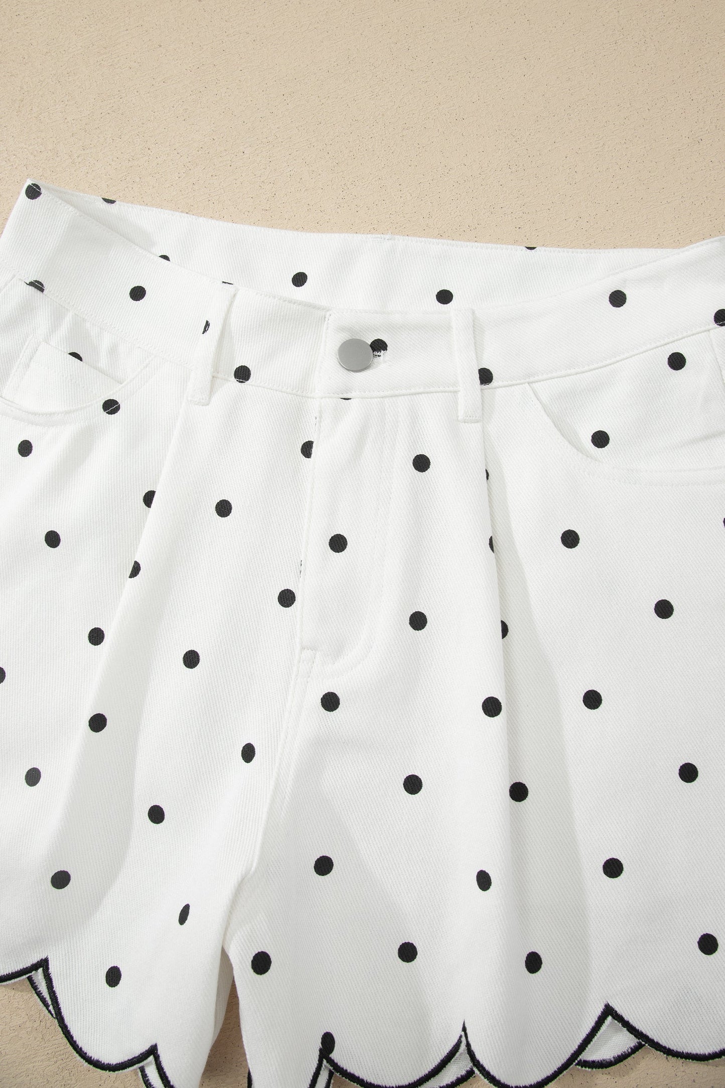 Dotted Hem Shorts
