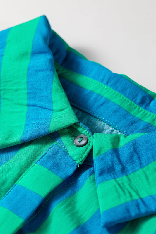 Stripe Tie Button Down