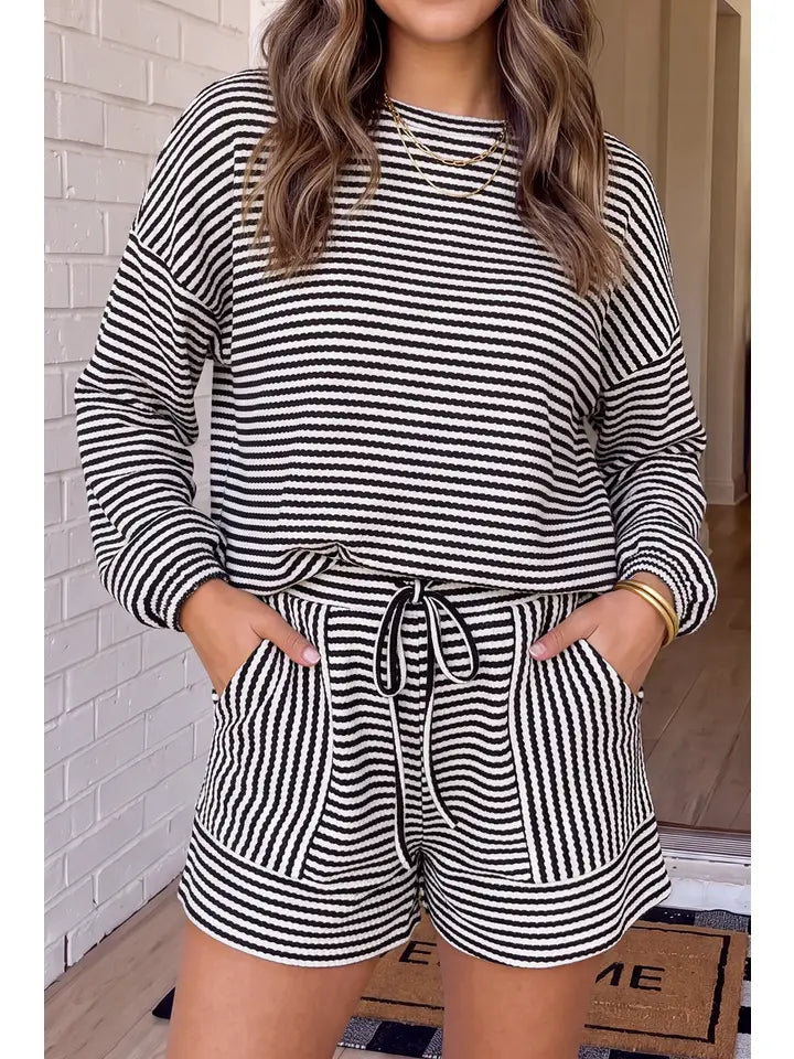 Cozy Stripe Knit Set