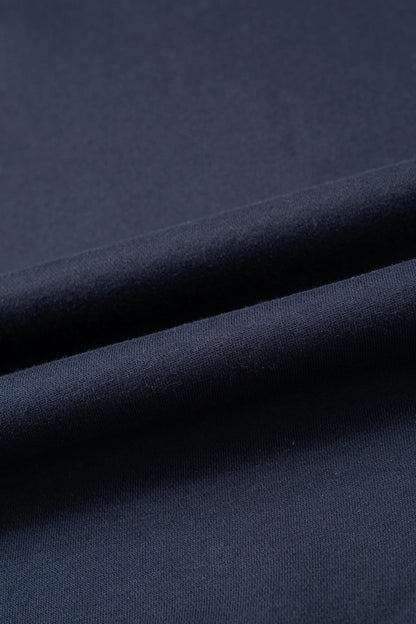 Gingham Navy Mock Neck