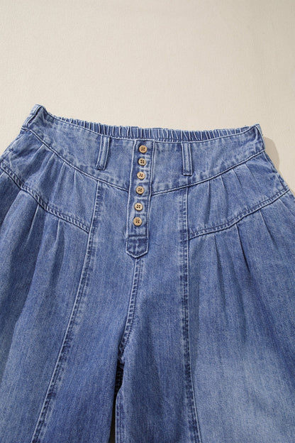Pleated Cropped Wide Leg Pants