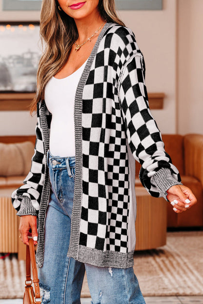 Checker Cardigan