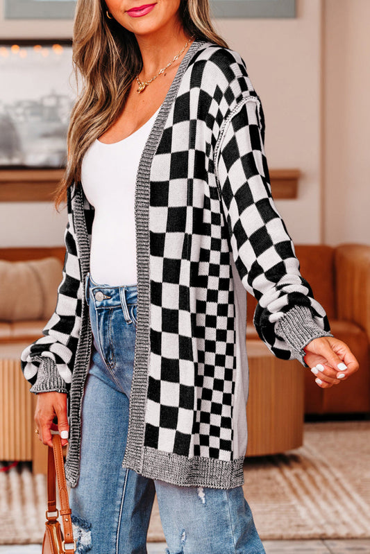 Checker Cardigan