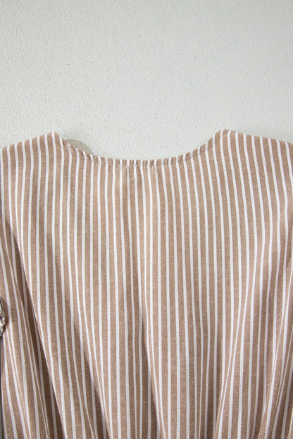 Buttoned V-Neck Maxi Dress
