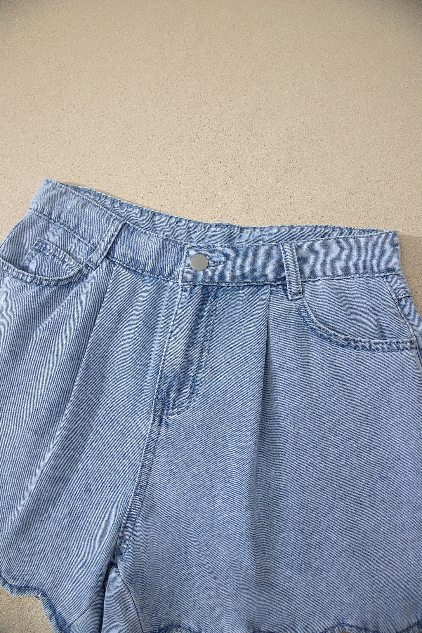 Scalloped Trim Shorts
