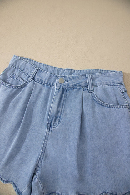 Scalloped Trim Shorts