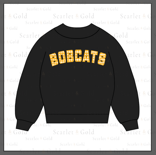 Opp Gingham Mock Neck Sweatshirt