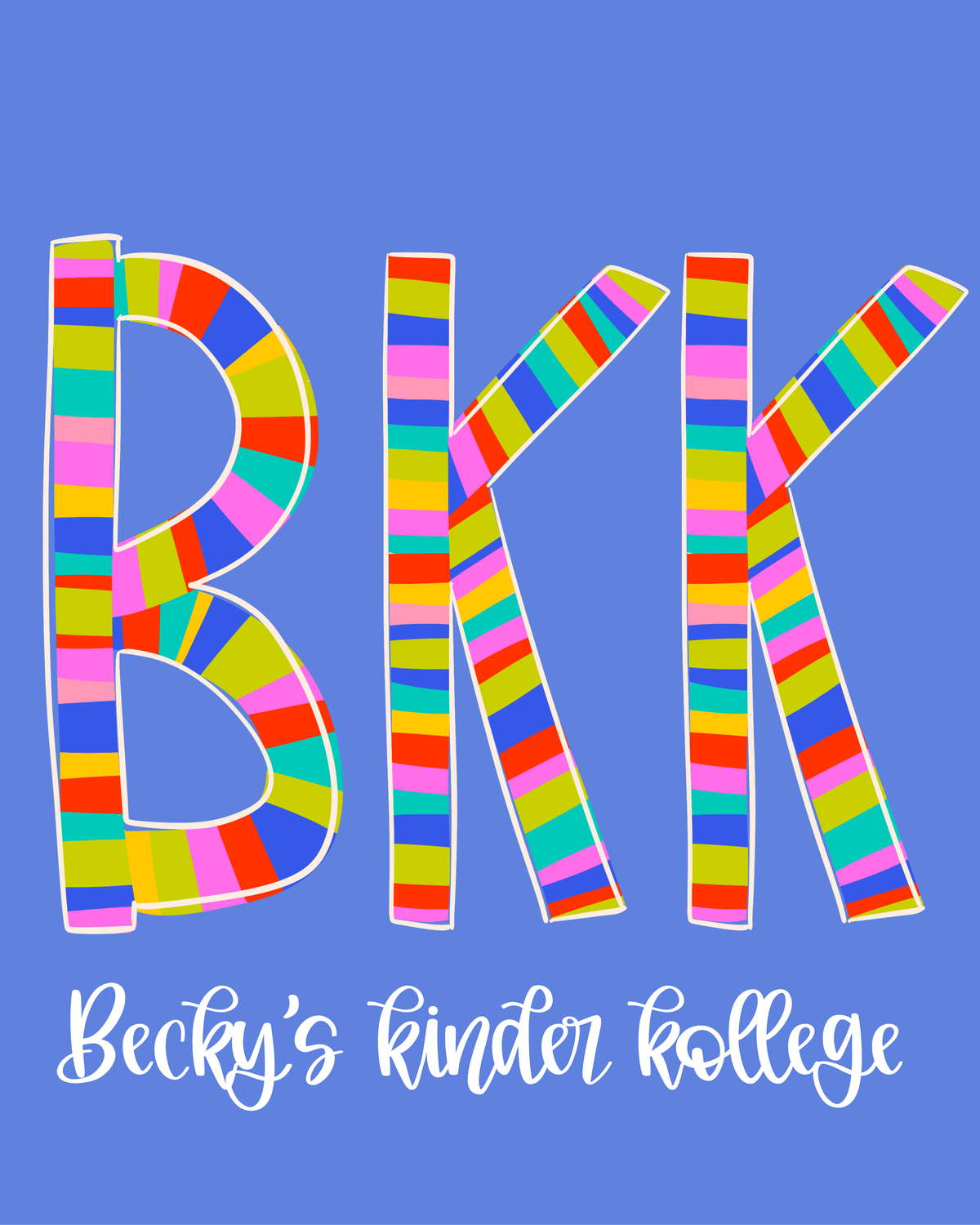 Custom Bright Stripe Font Tee