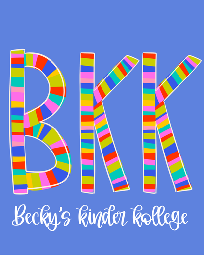 Custom Bright Stripe Font Tee