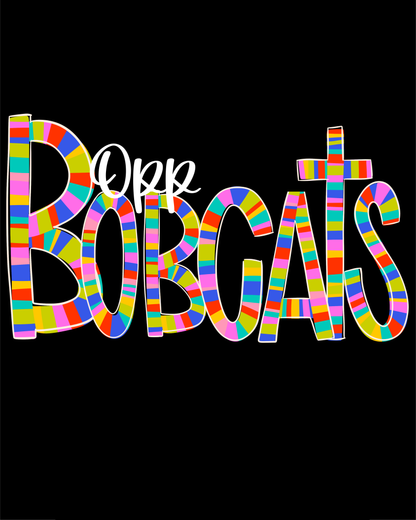 Custom Bright Stripe Font Tee