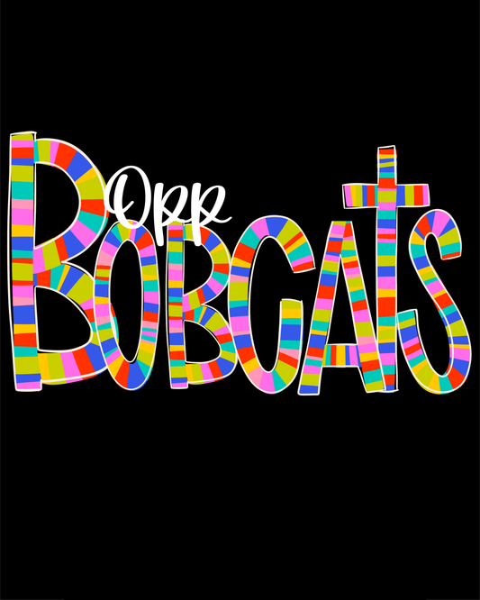 Custom Bright Stripe Font Tee