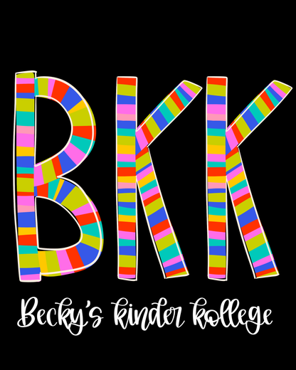 Custom Bright Stripe Font Tee