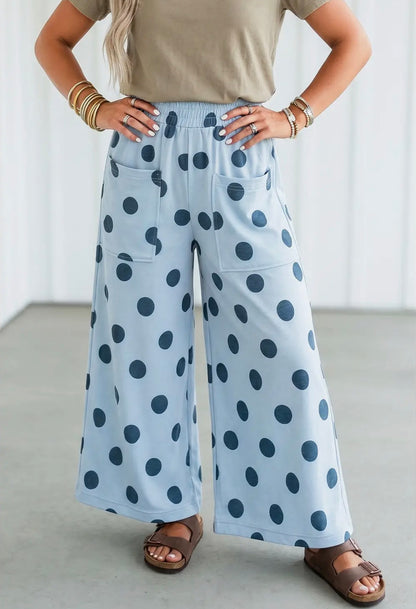 Polka Dot Wide Leg Pants