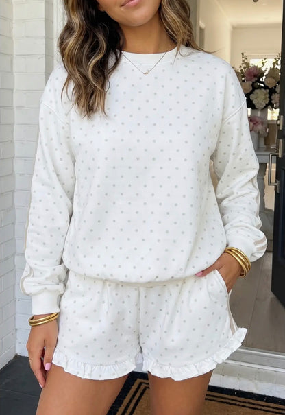 Polka Dot Side Stripe Detail Set