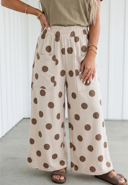 Polka Dot Wide Leg Pants