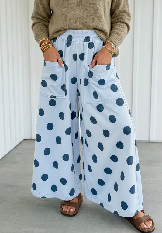 Polka Dot Wide Leg Pants
