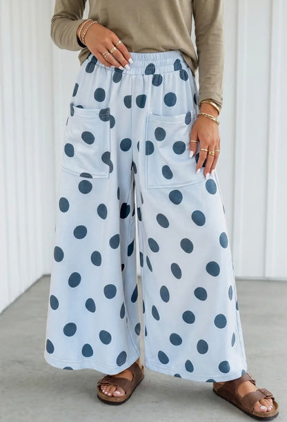 Polka Dot Wide Leg Pants