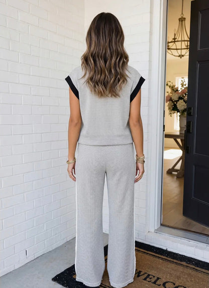 Fringe Trim Pant Set