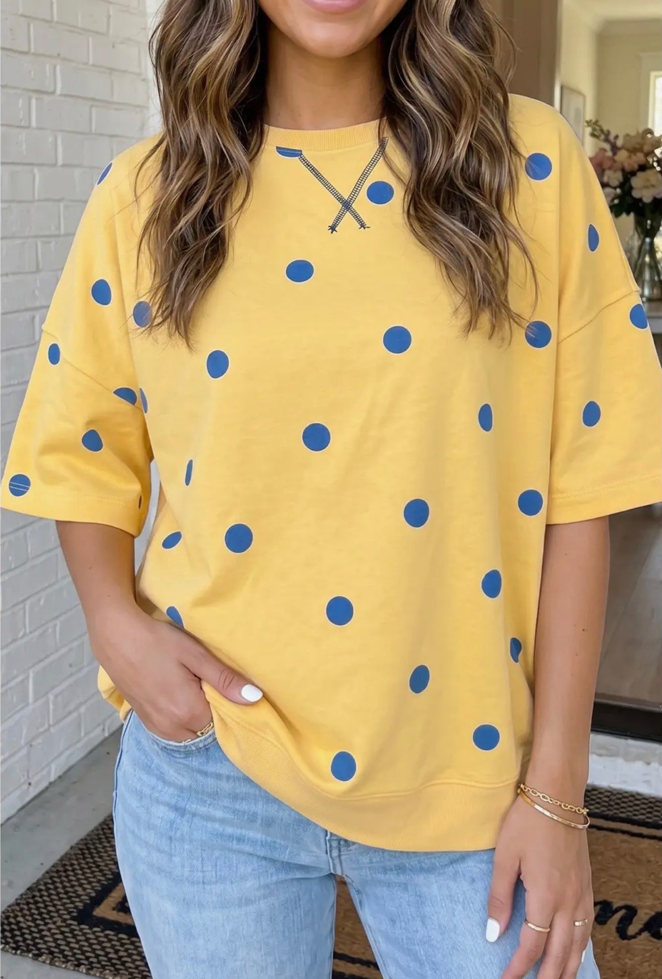 Retro Crossed Seam Oversize Tee