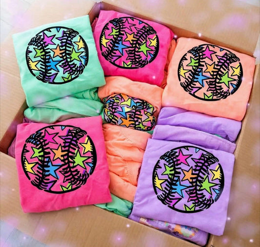 Colorful Neon Softball