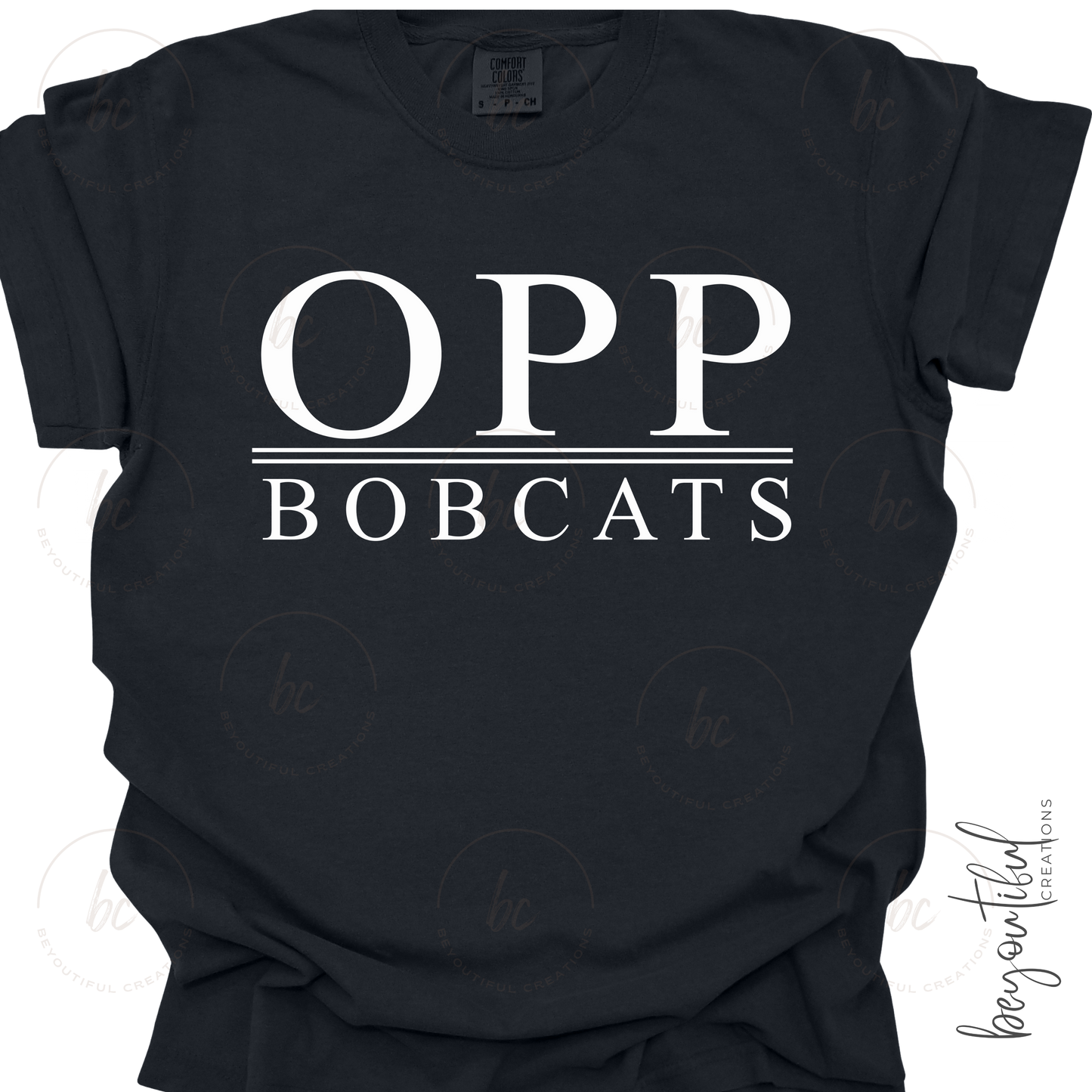 Simple Mascot on Black Tee