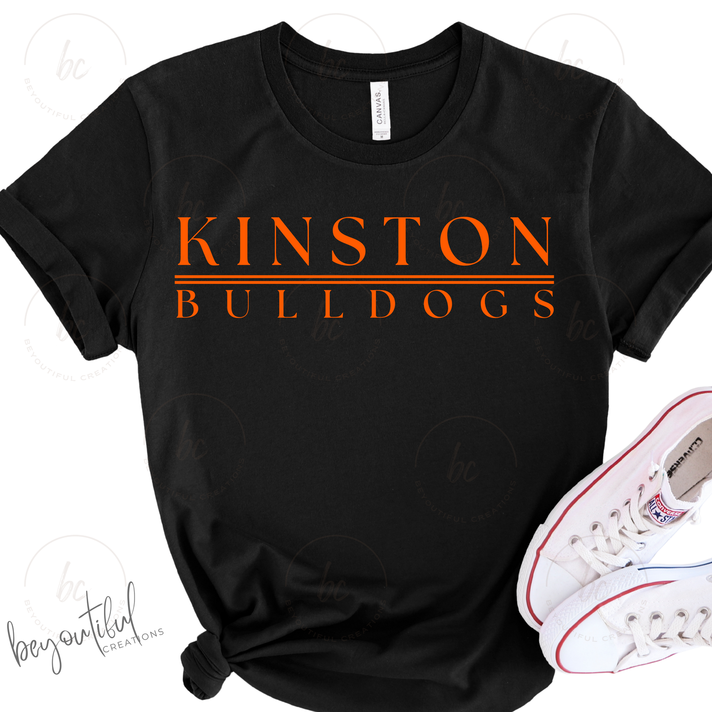 Simple Mascot on Black Tee