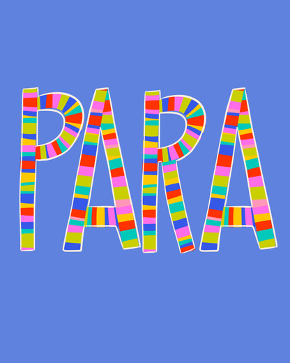 Custom Bright Stripe Font Tee