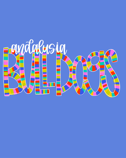 Custom Bright Stripe Font Tee