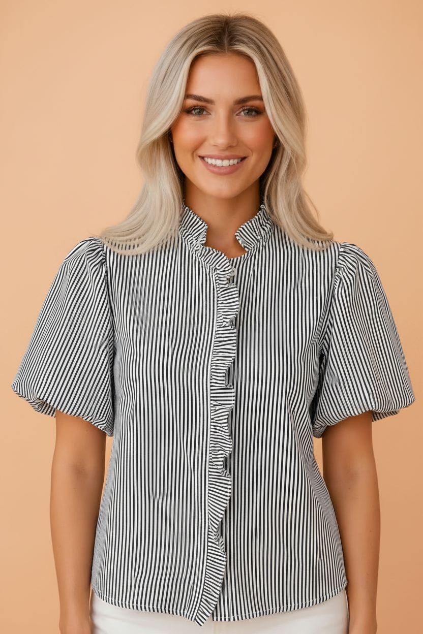 Stripe Ruffle Bubble