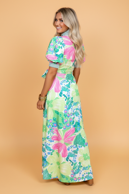 Floral Stripe Dress
