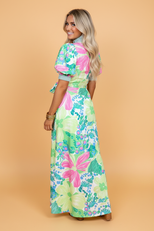 Floral Stripe Dress