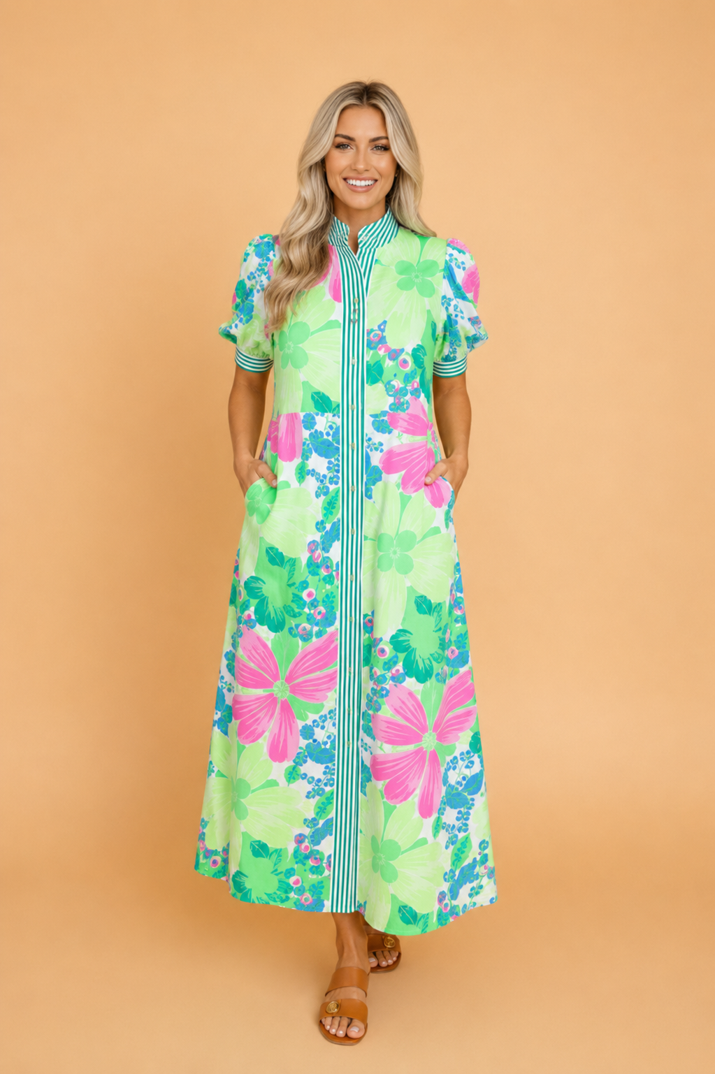 Floral Stripe Dress