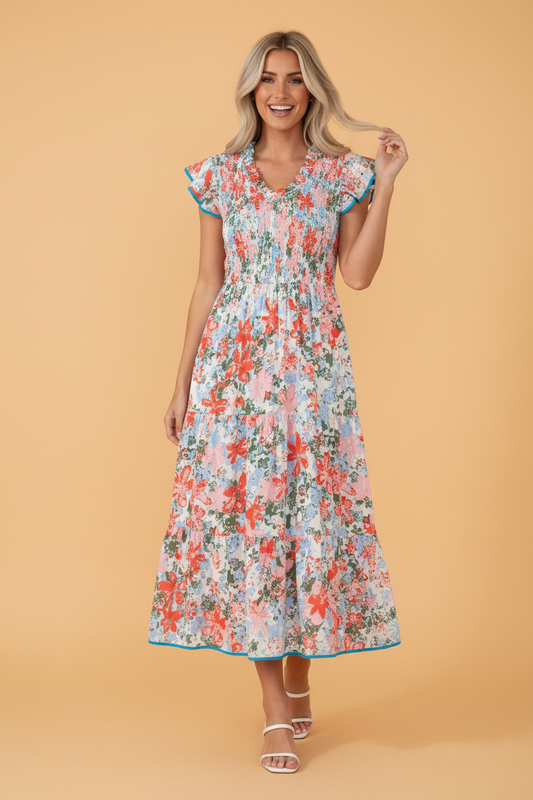 Floral Smocked Dress