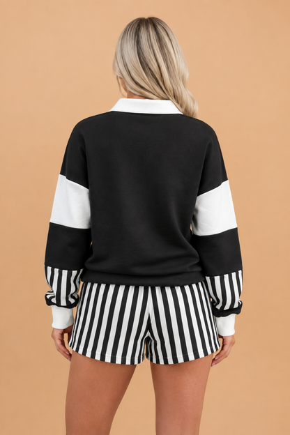 Stripe Polo Set