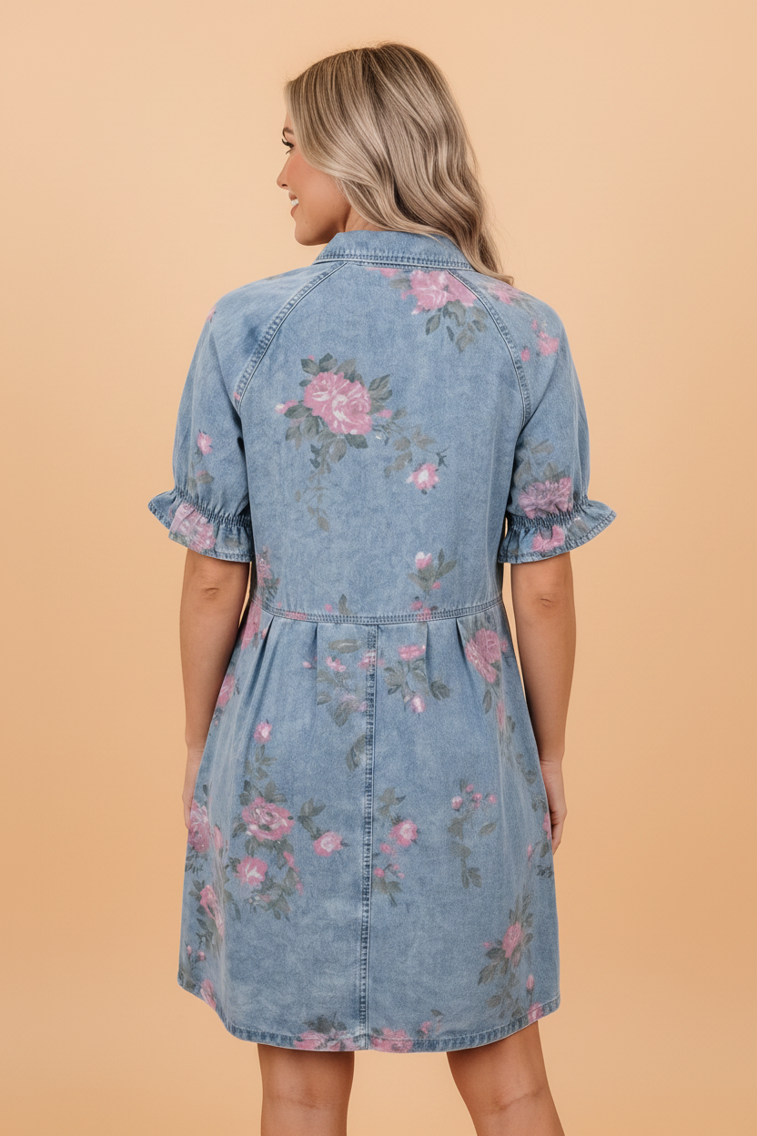 The Floral Button Down Dress