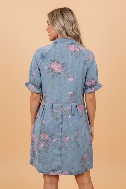 The Floral Button Down Dress