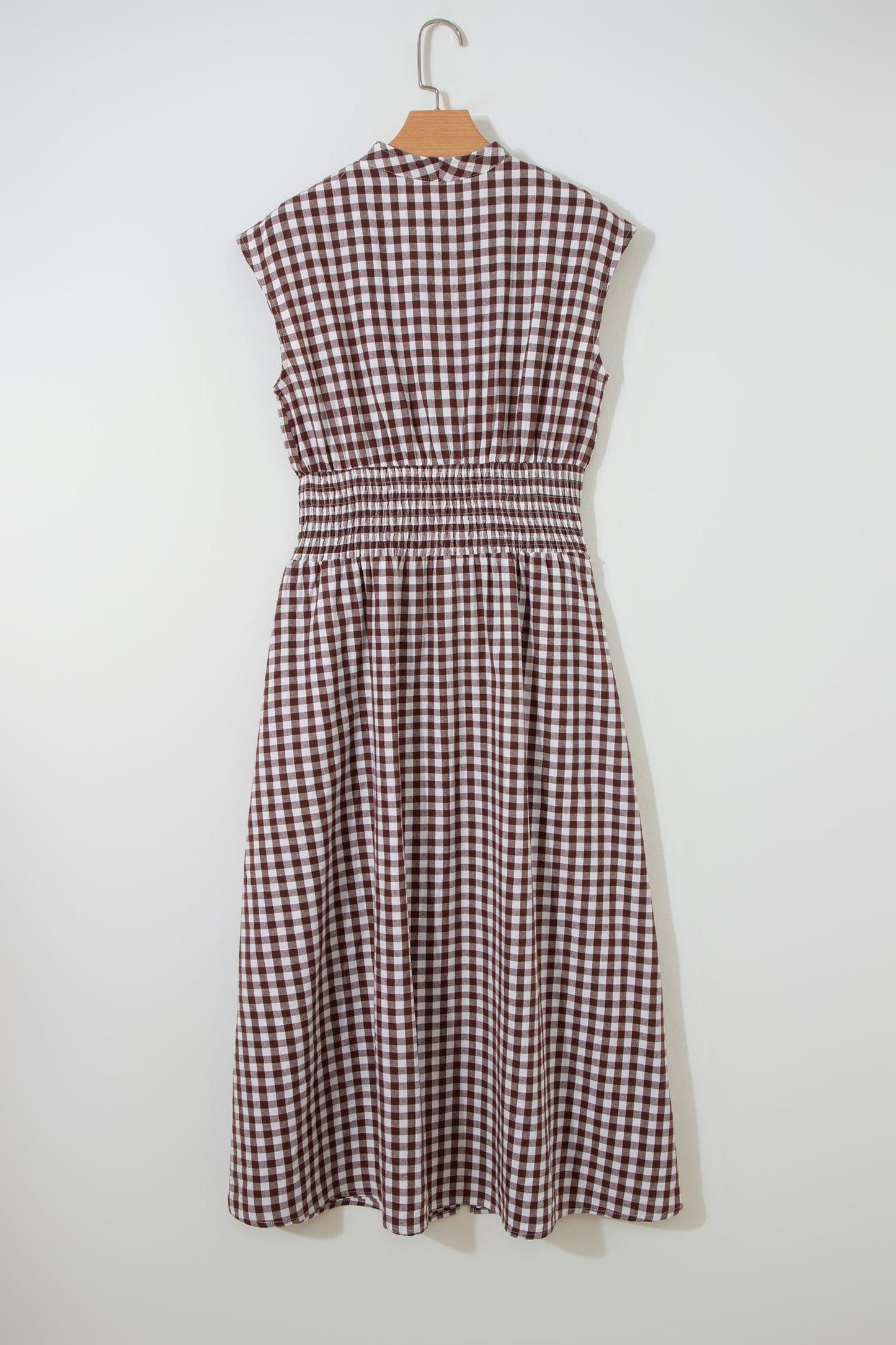 Gingham Zipped Maxi Dress